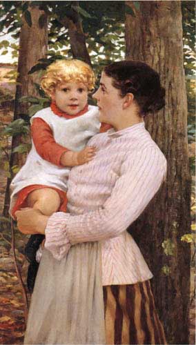 Painting Code#1082-Beckwith, James Carroll(USA): Mother and Child