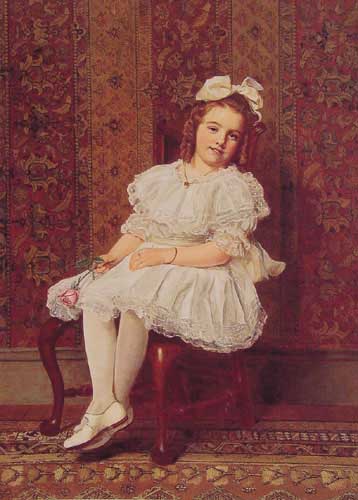 Painting Code#11024-Brown, John George: Portrait of Miss Gibson