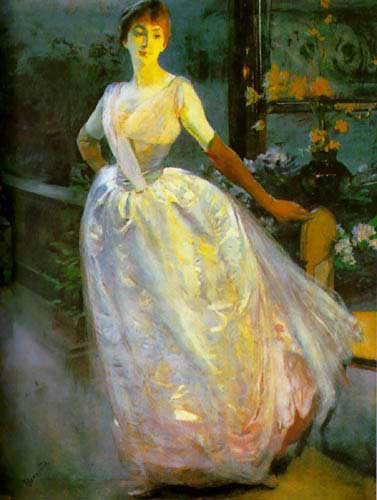 Painting Code#11025-Besnard, Paul Albert(France): Portrait of Madame Roger Jourdain