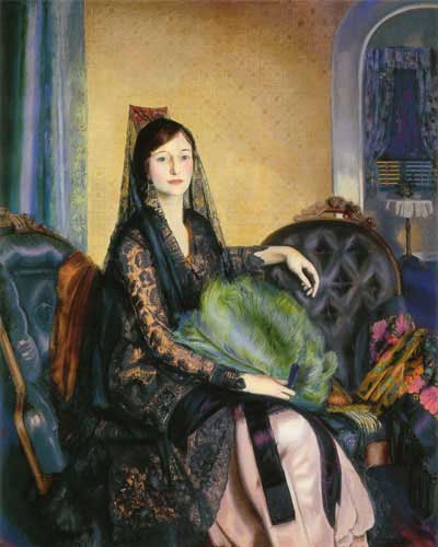 Painting Code#11026-Bellows, George Wesley(USA): Portrait of Elizabeth Alexander