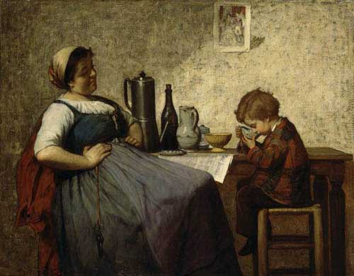 Painting Code#11033-Becher, Adolf von(Finland): Maternal Happiness
