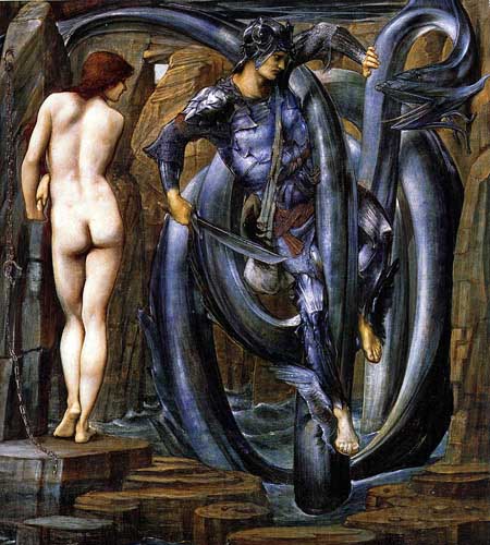Painting Code#11068-Burne-Jones, Sir Edward Coley(UK): The Perseus Series: The Doom Fulfilled