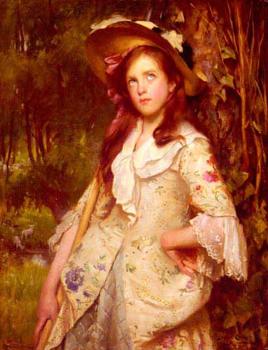 Painting Code#11077-Barber, Charles Burton: The Young Shepherdess