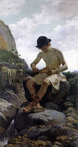 Painting Code#1110-Morales, Juan Belda(Spain): Young shepherd
