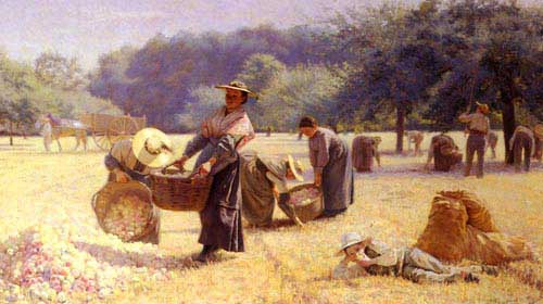 Painting Code#11139-Contencin, Istres(France): The Apple Harvest