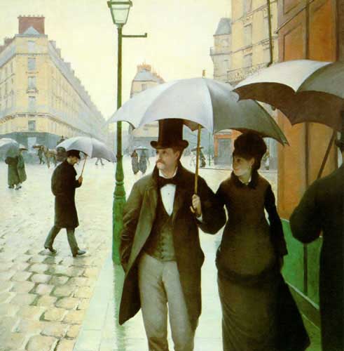 Painting Code#11169-Gustave Caillebotte: Paris Street- Rainy Weather, original size: 212 x 276cm
