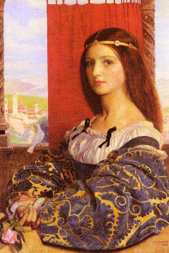 Painting Code#11199-Cowper, Frank Cadogan(England): Molly, Duchess Of Nona (Maurice Howlett&#039;s Little Novel Of Italy)