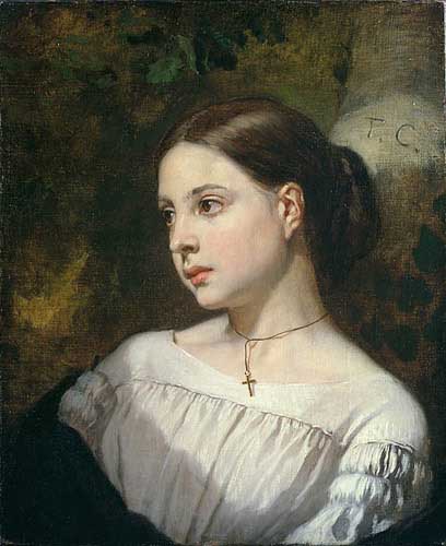 Painting Code#11200-Couture, Thomas(France): Portrait of a Girl