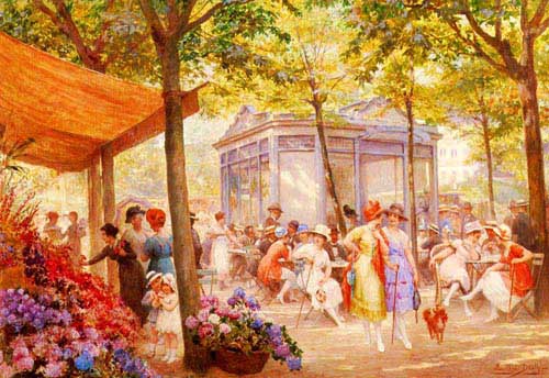 Painting Code#11236-Deully, Eugene Auguste Francois(France): The Flower Seller
