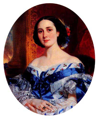 Painting Code#11239-Deveria, Eugene Francois Marie Joseph(France): Portrait of Marie-Luche de Selle de Beauchamp