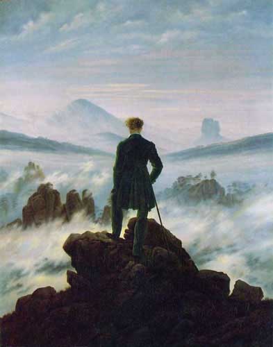 Painting Code#11252-Friedrich, Caspar David(Germany): Wanderer above the Sea of Fog