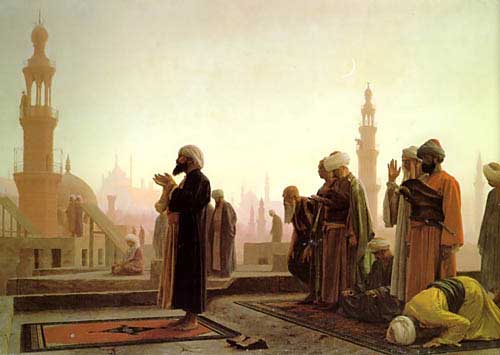 Painting Code#11263-Gerome, Jean-Leon(France): Prayer in Cairo
