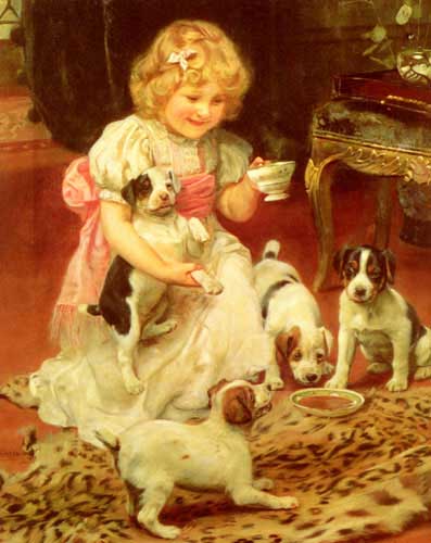 Painting Code#11328-Elsley, Arthur John(England): Tea-Time