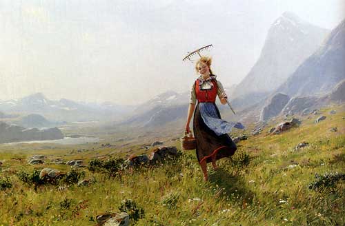 Painting Code#1134-Dahl, Hans(Norway): In The Mountains
