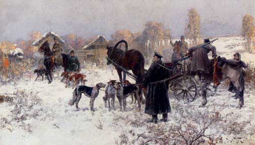Painting Code#11371-Jaroslav Fr. Julius Vesin: The Hunting Party