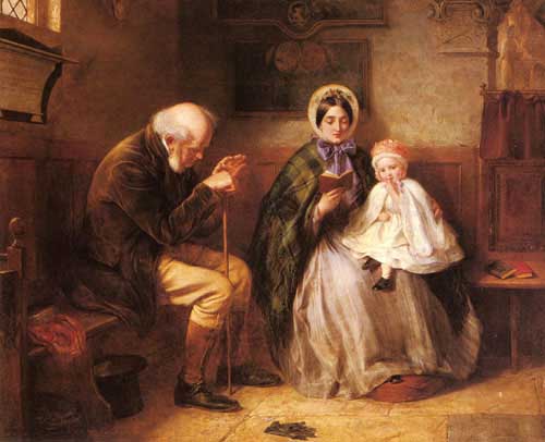Painting Code#11375-Hughes, Edward(UK): In Church