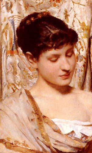 Painting Code#11382-Hirsch, Alphonse: (France): A Young Beauty