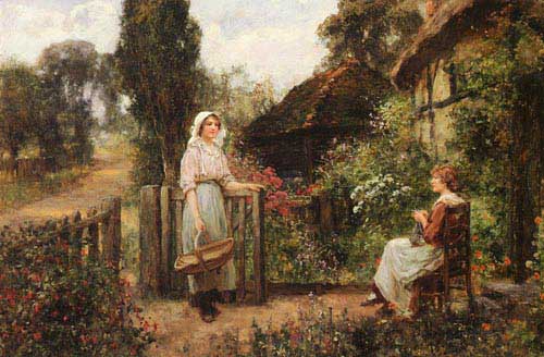 Painting Code#11403-King, Henry John Yeend(England): Friendly Neighbors