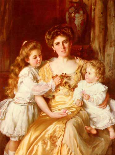 Painting Code#11407-Kennington, Thomas Benjamin(UK): A Mother&#039;s Love