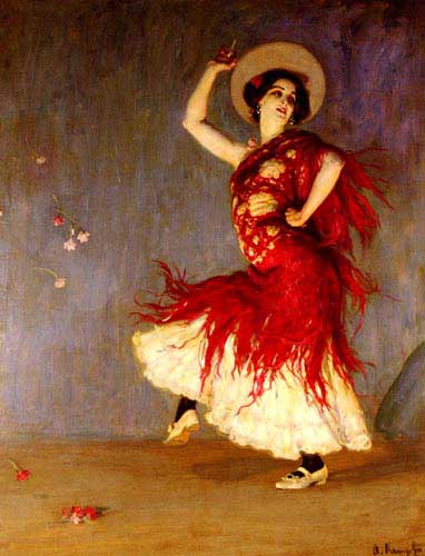 Painting Code#11412-Kampf, Arthur(Germany): A Flamenco Dancer