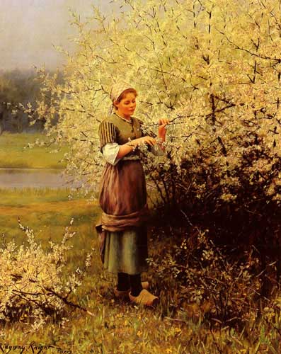 Painting Code#11488-Knight, Daniel Ridgway(USA): Spring Blossoms