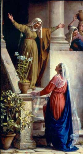 Painting Code#1150-Bloch, Carl Heinrich(Danmark): Mary and Elizabeth
