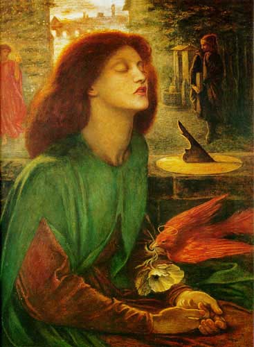 Painting Code#11520-Rossetti, Dante Gabriel(England): Blessed Beatrice