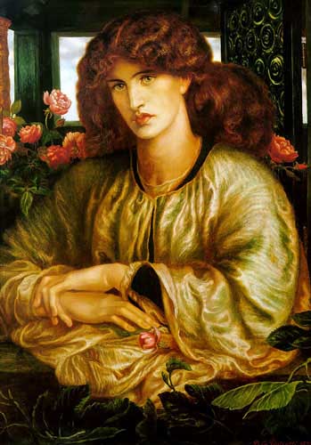 Painting Code#11524-Rossetti, Dante Gabriel(England): The Lady of the Window