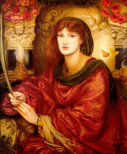 Painting Code#11532-Rossetti, Dante Gabriel(England): Sybilla Palmifera