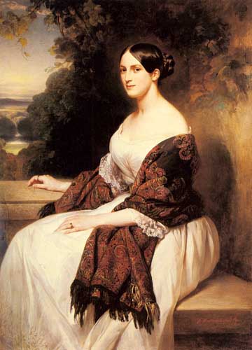 Painting Code#1157-Winterhalter, Franz Xavier: Portrait Of Madame Ackerman