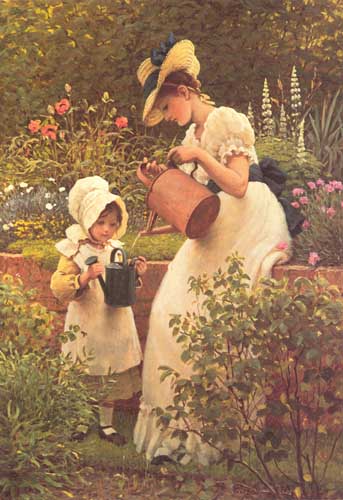 Painting Code#11603-Leslie, George Dunlop, R.A.: The Young Gardener