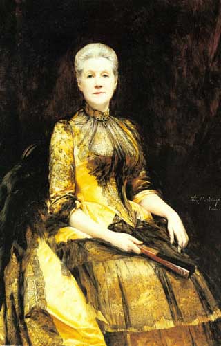 Painting Code#11617-Madrazo y Garreta, Raimundo de(Spain): A Portrait of Mrs. James Leigh Coleman