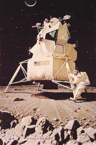 Painting Code#11622-Rockwell, Norman(USA): Man on the Moon