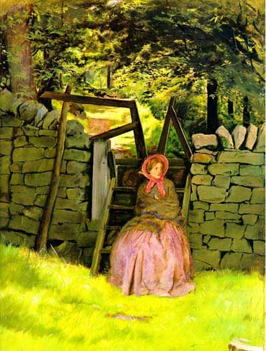 Painting Code#11644-Millais, John Everett(England): Waiting