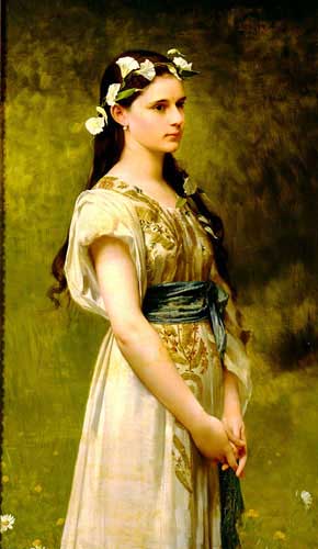 Painting Code#11737-Lefebvre, Jules Joseph(France): Portrait of Julia Foster Ward