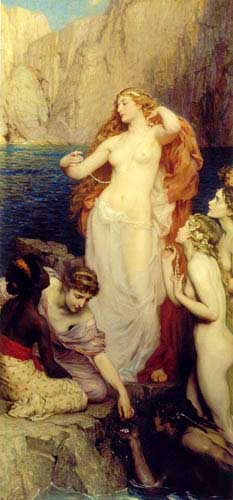 Painting Code#1178-Draper, Herbert: The Pearls of Aphrodite