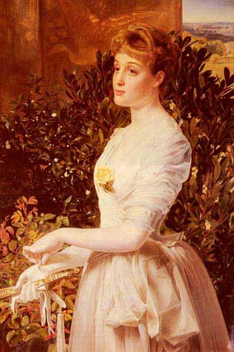 Painting Code#11799-Sandys, Anthony Frederick(England): Portrait Of Julia Smith Caldwell 