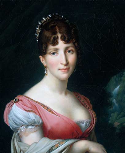 Painting Code#1185-Girodet Trioson Anne Louis(France): Hortense de Beauharnais