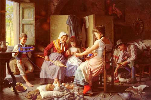 Painting Code#11878-Torriglia, Giovanni Battista(Italy): A Happy Family
