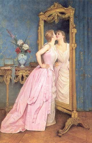 Painting Code#11880-Toulmouche, Auguste(France): Vanity