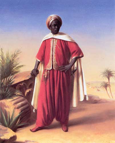 Painting Code#11890-Vernet, Horace(France): Portrait of an Arab
