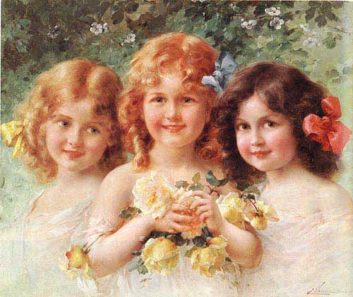 Painting Code#11897-Vernon, Emile(France): Three Sisters