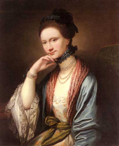 Painting Code#11911-West, Benjamin: Portrait of Ann Barbara Hill Medlycott 