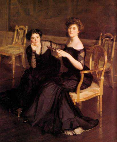 Painting Code#11924-Paxton, William McGregor(USA): The Sisters
