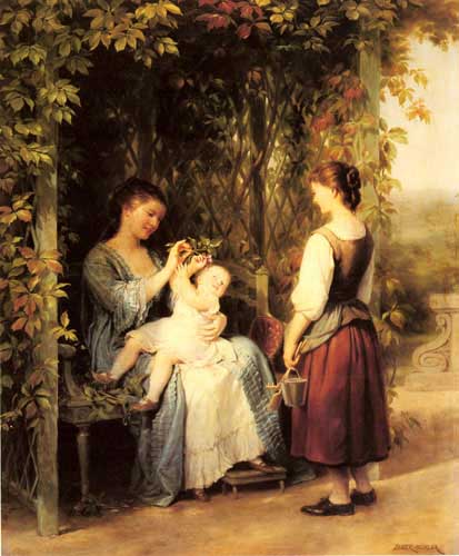 Painting Code#11956-Zuber-Buhler, Fritz(Switzerland): Tickling the Baby