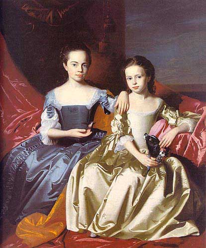 Painting Code#11993-Copley, John Singleton(USA): Mary MacIntosh Royall and Elizabeth Royall
