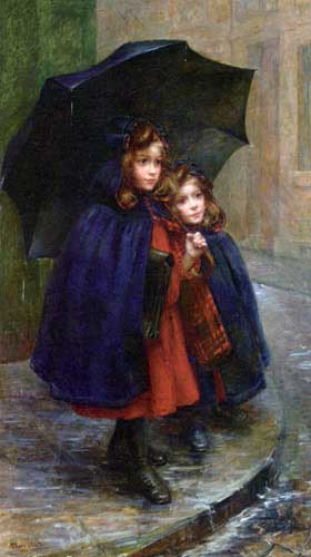 Painting Code#12000-Boyer-Breton, Marthe Marie Louise: Off to School
