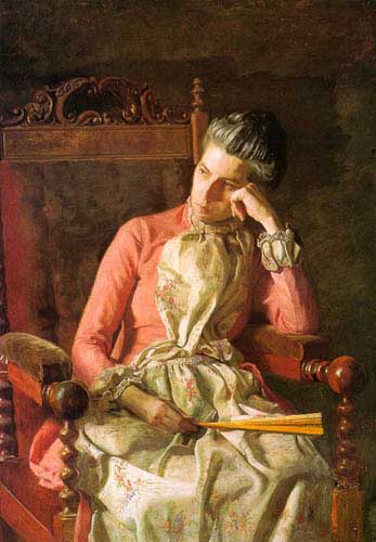 Painting Code#12029-Eakins, Thomas(USA): Portrait of Amelia C. Van Buren 