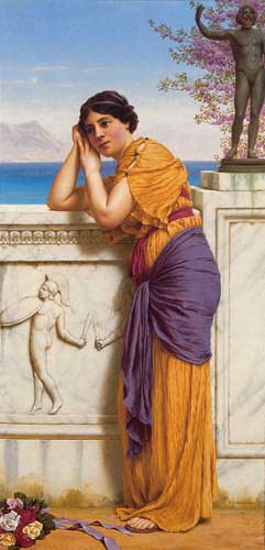 Painting Code#12076-Godward, John William(England): &#039;Rich Gifts Wax Poor When Lovers Prove Unkind&#039;
