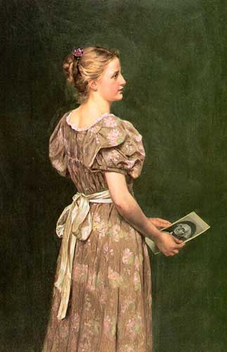 Painting Code#12100-Brown, John George: A Daughter of the Revolution